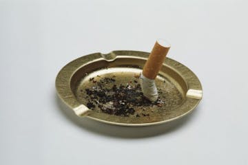 cigarette and ashtray