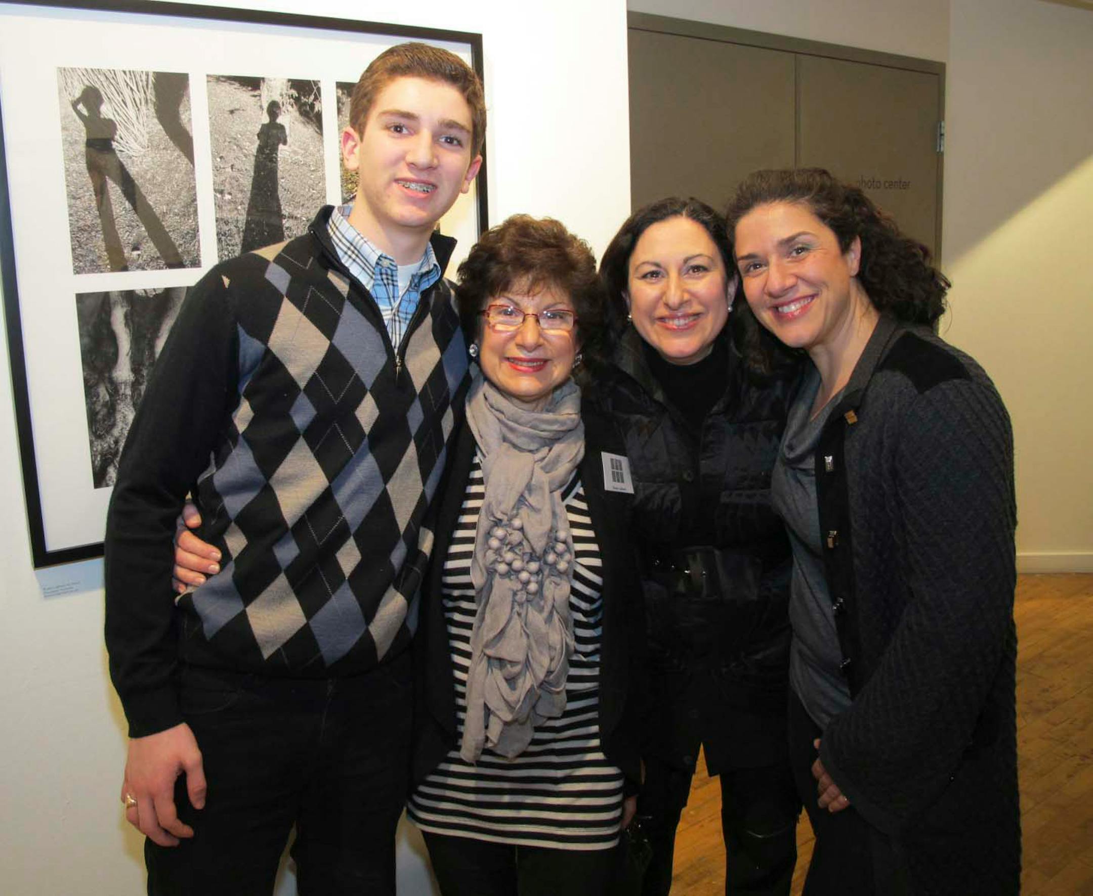Alexi Sweatt, exhibiting artist Bouky Labhard, Linda Sweatt and Margita Labhard.