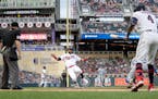 Gilberto Celestino of the Minnesota Twins slide safely into home in the second inning Tuesday, August 16, 2022, at Target Field in Minneapolis, Minn. 