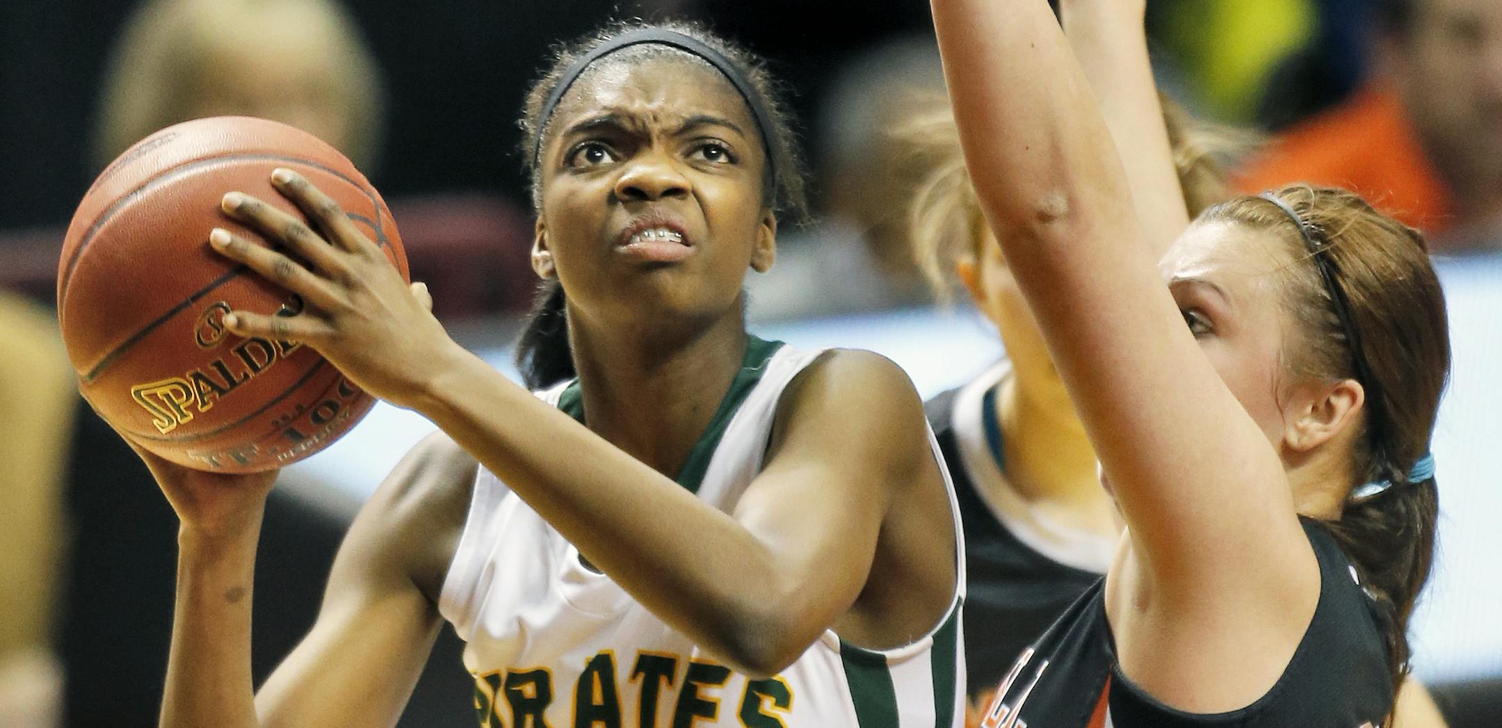 Park Center's Mikayla Hayes went up for a shot against Marshall in last year's Class 3A title game. There's chance the two teams could meet again.