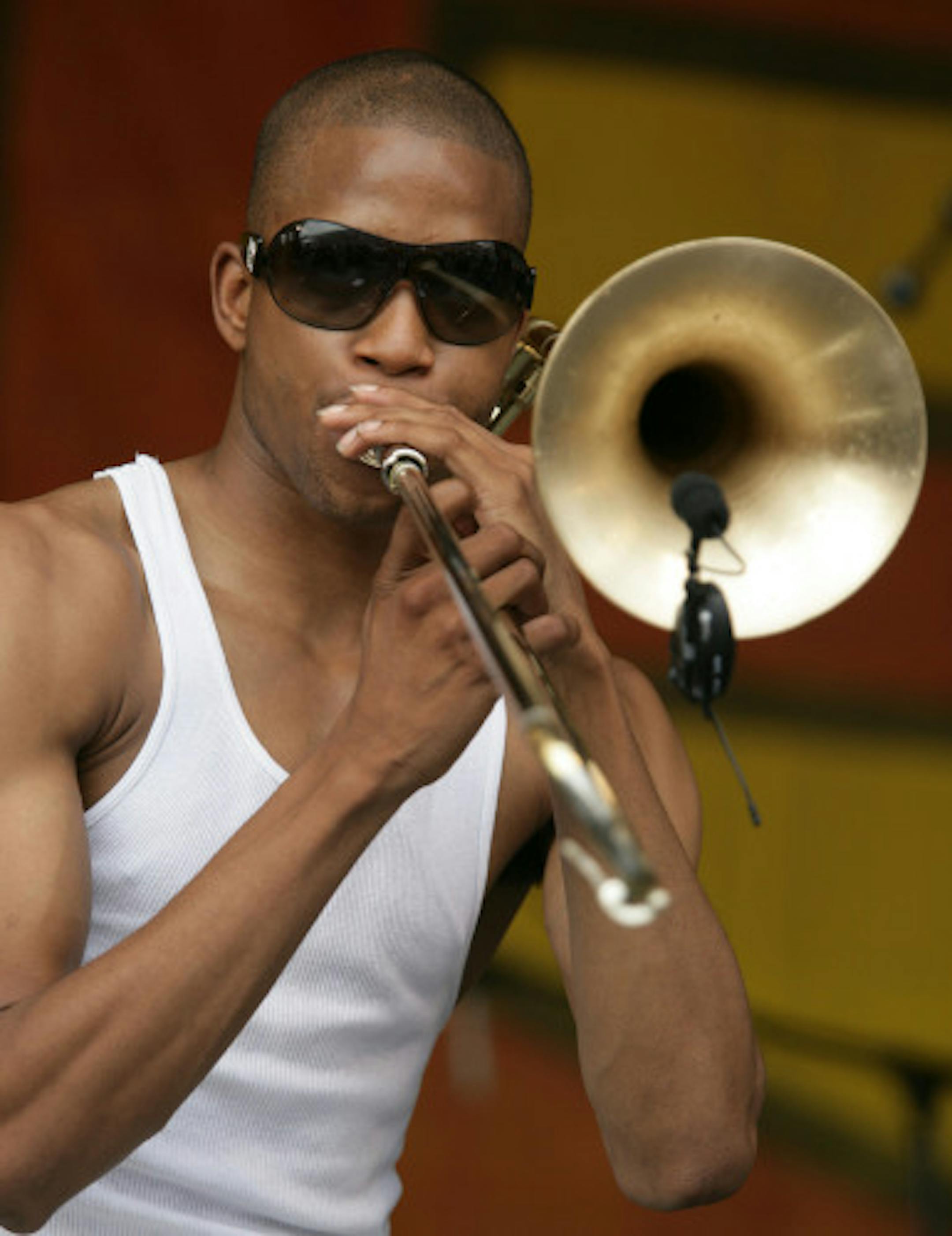Local star Troy (Trombone Shorty) Andrews combined NOLA funk and brass-band traditions.