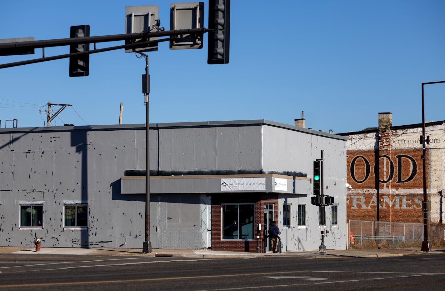 The new location for the Listening House, which was a former Red's Savoy Pizza Thursday, December 7, 2023, in St. Paul, Minn. An addition will be added in the empty lot next to the building. ] CARLOS GONZALEZ • carlos.gonzalez@startribune.com