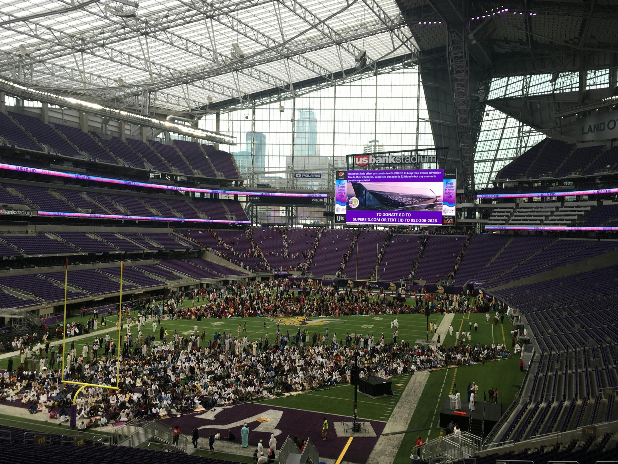 The "Super Eid" celebration kicks off Tuesday, Aug. 21, 2018, at U.S. Bank Stadium in Minneapolis.