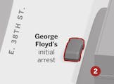 A pair of rookie Minneapolis police offers first encountered George Floyd parked in a car across the street from Cup Food on May 25, 2020.