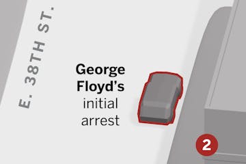 A pair of rookie Minneapolis police offers first encountered George Floyd parked in a car across the street from Cup Food on May 25, 2020.