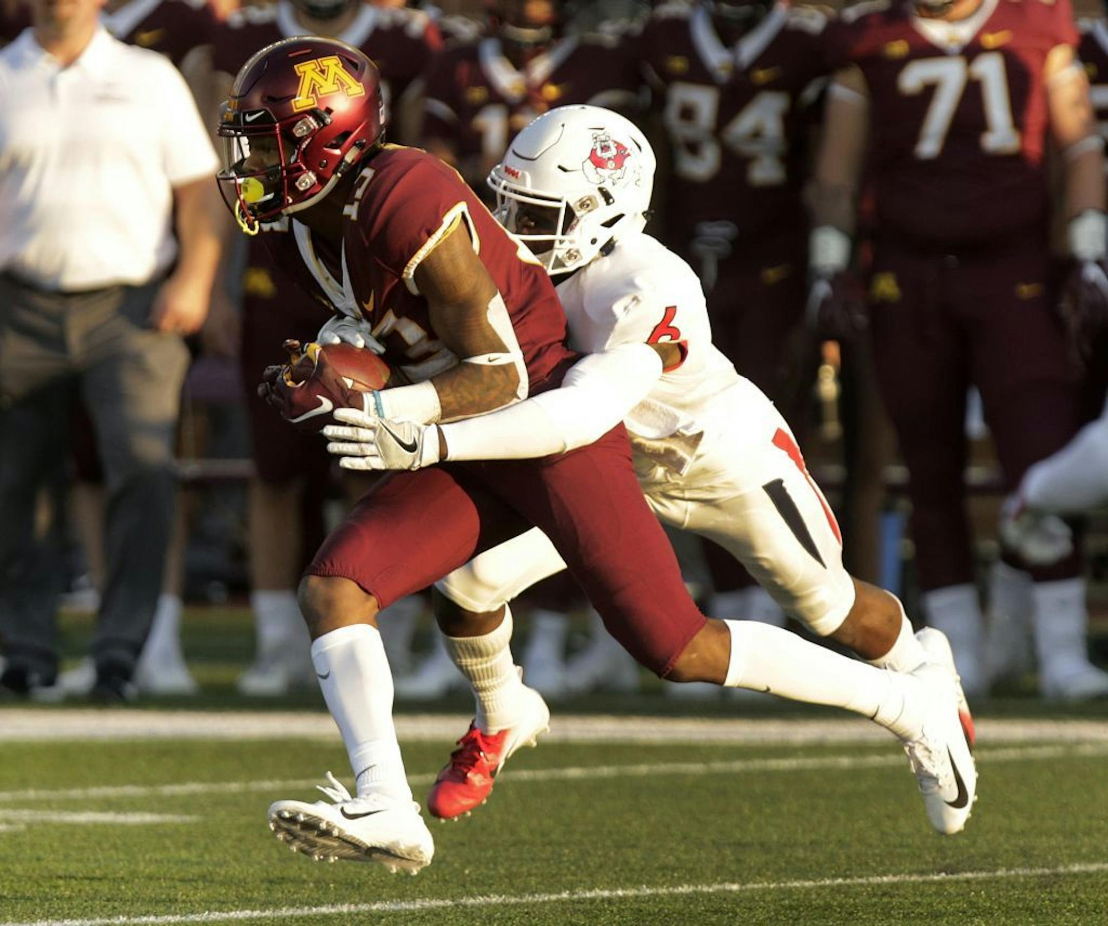Minnesota wide receiver Rashod Bateman (13)