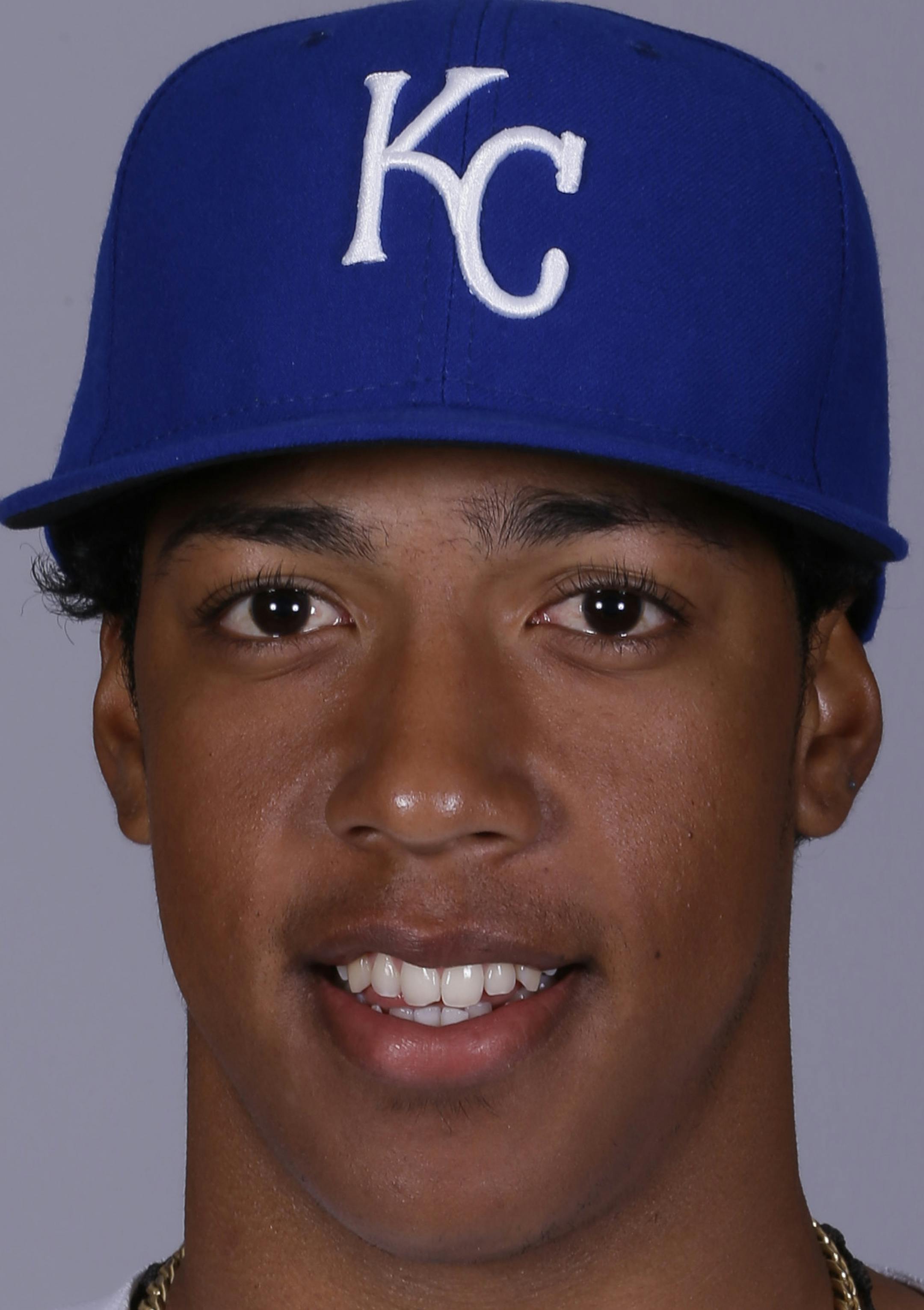 This is a 2015 photo of Raul Mondesi of the Kansas City Royals baseball team. This image reflects the Kansas City Royals active roster as of Friday, Feb. 27, 2015, when this image was taken. (AP Photo/Charlie Riedel) ORG XMIT: OTKCR