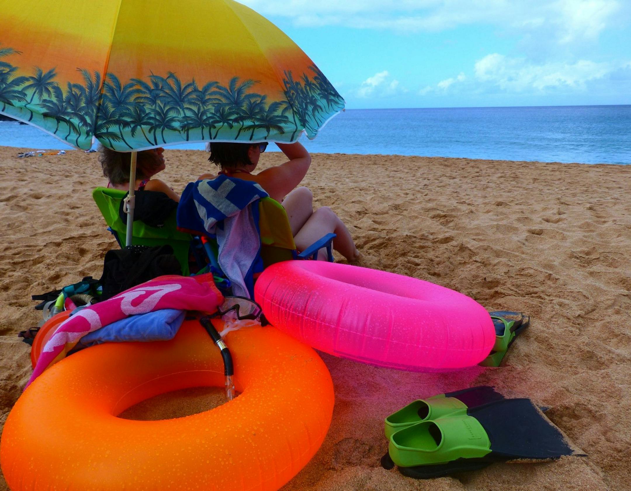 Our perfect beach cottage came equipped with beach chairs, a beach umbrella and basic snorkel gear. Buy a couple of $4 inflatable swim rings at any ABC Store and you're all set. (Brian J. Cantwell/Seattle Times/TNS)