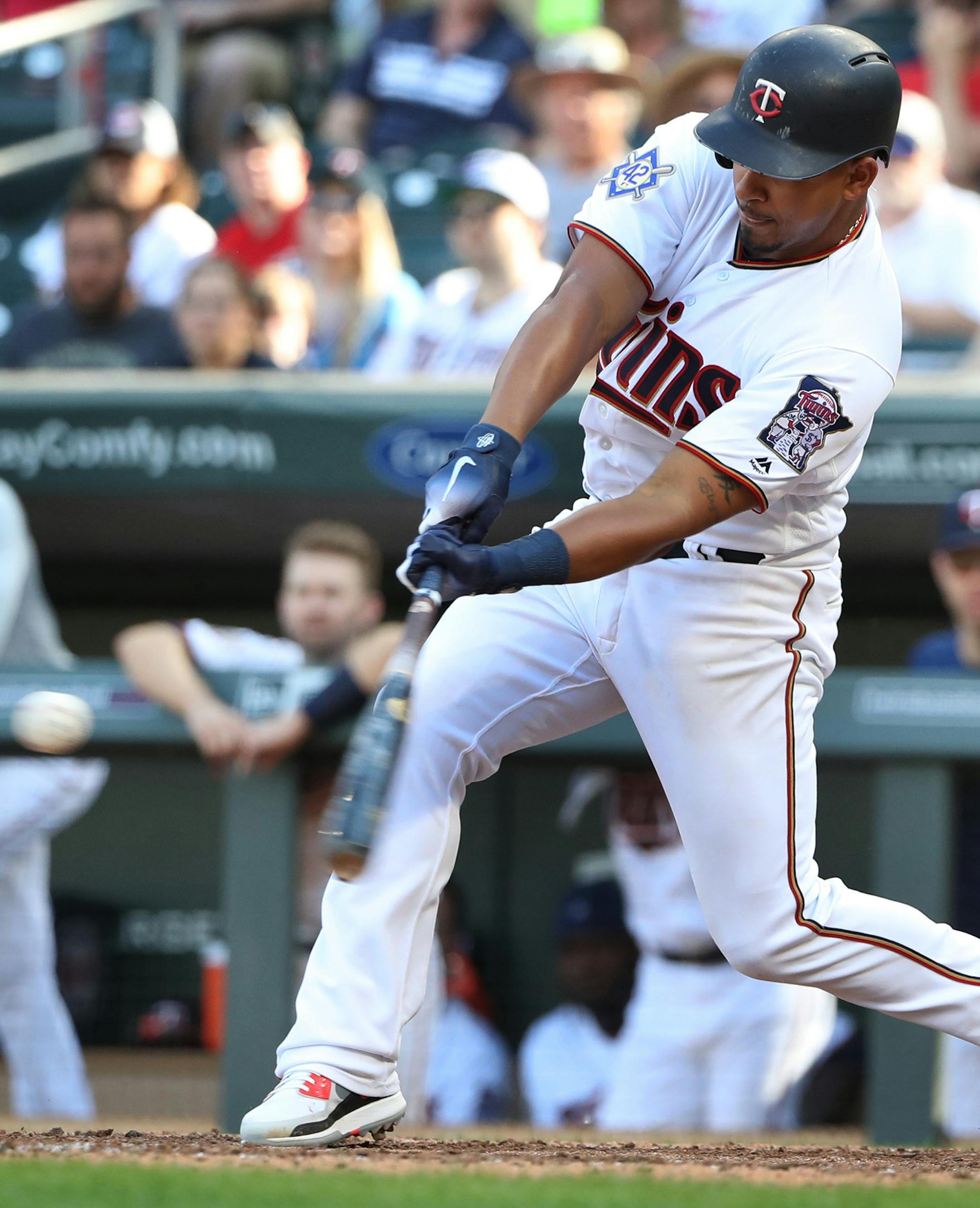 Minnesota Twins third baseman Eduardo Escobar (5) hit a three runner homer in the eight inning giving the twins a 4-2 win over the White Sox June 5, 2018 in Minneapolis , MN. ] The Minnesota Twins beat the Chicago White Sox 4-2 in the first game of a double hitter at Target Field. JERRY HOLT ï jerry.holt@startribune.com