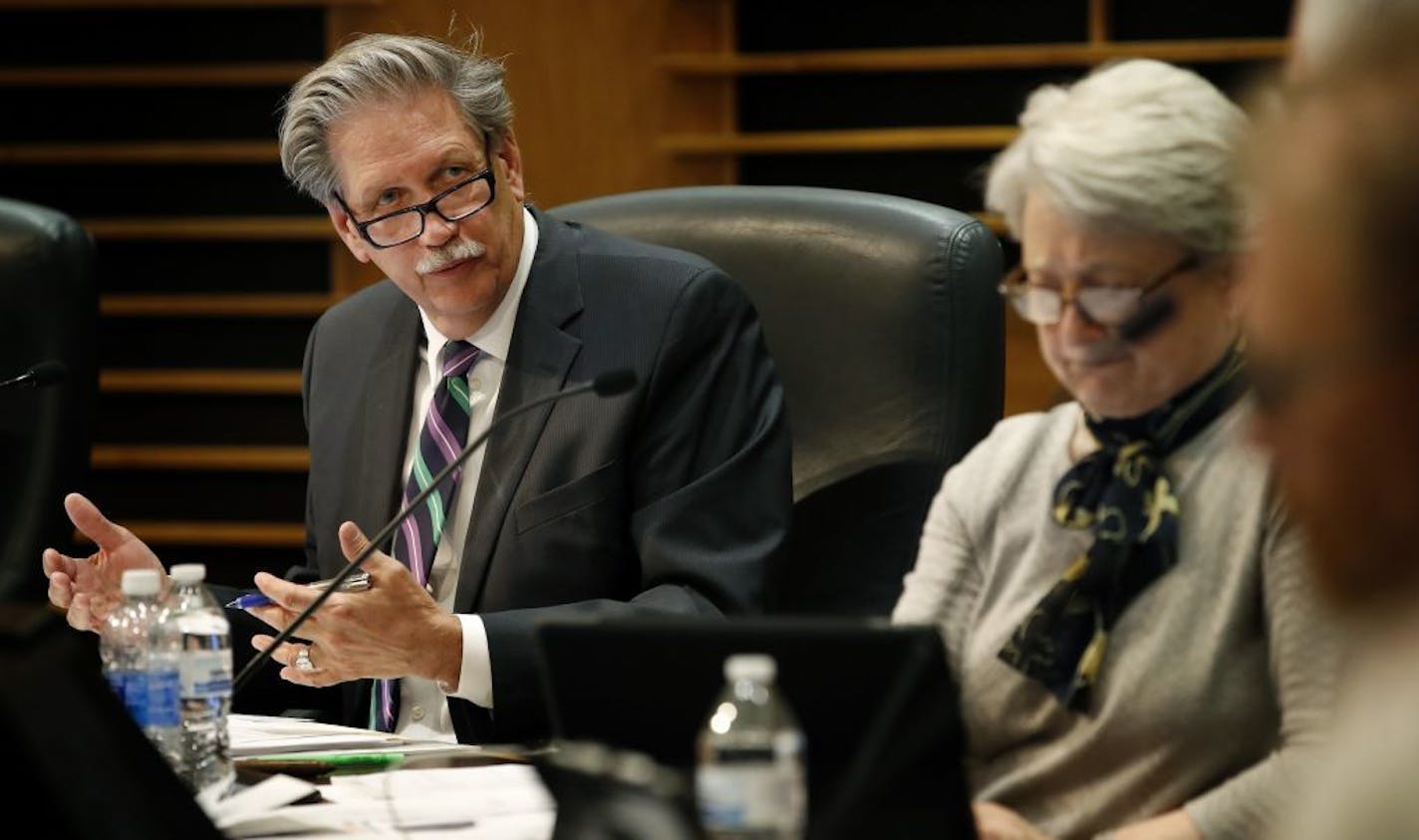 Edina mayor Jim Hovland listed to discussion about the amending of Tobacco sales in Edina from a minimum age of 18 to 21.