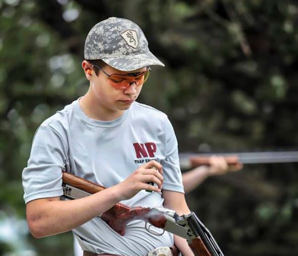 Woodrow Glazer of New Prague High School hit all 100 targets in an amazing display of shooting in June and July in the individual events at the USA Hi