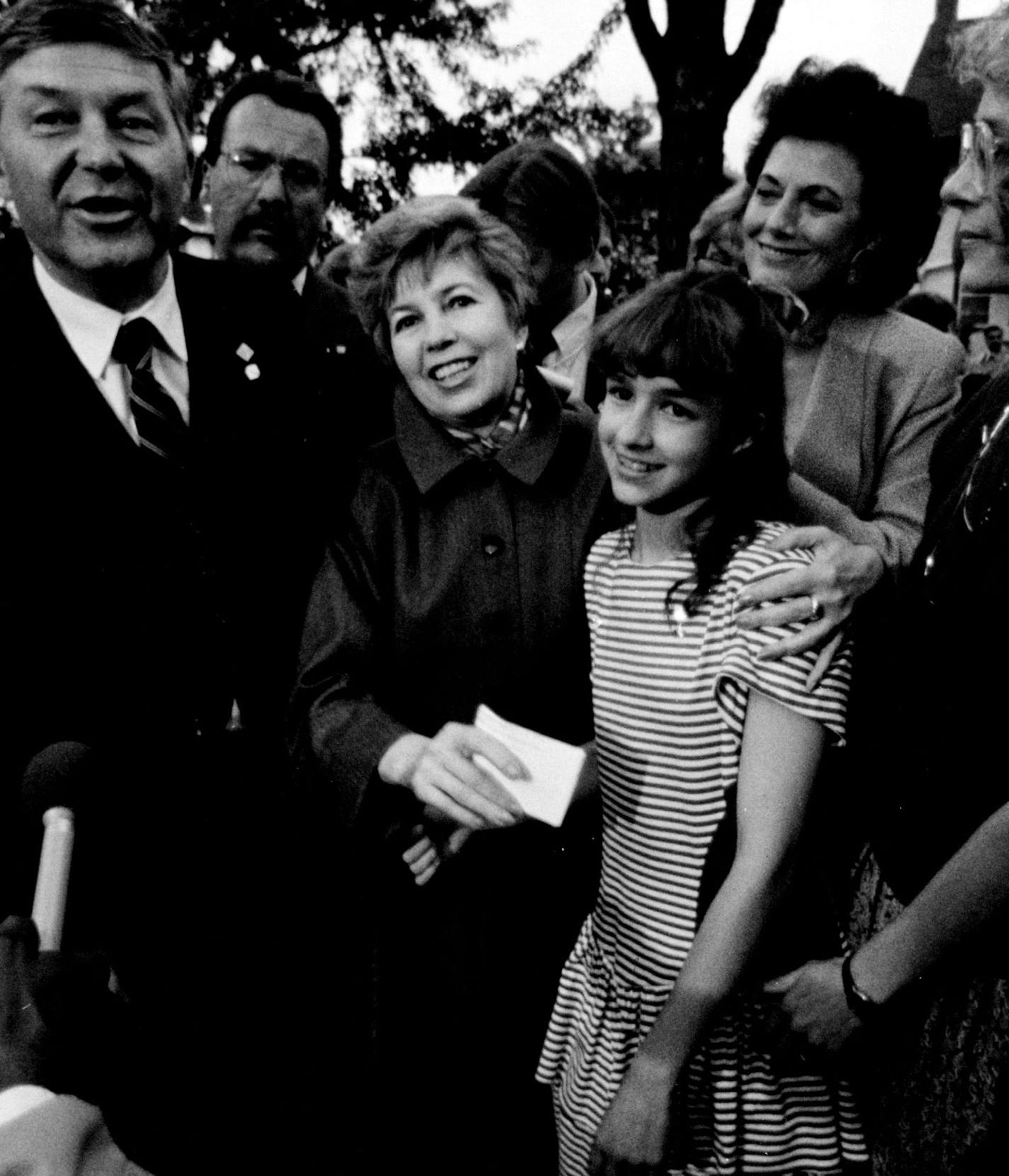 June 3, 1990 Mikhail Minnesota visits Raisa Gorbachev holds 13 yr old Lisa Watsons hand w/ Lola Perpich over them to the right...this was just before Raisa Gorbachev left to Watsons. Rick Sennott, Minneapolis Star Tribune