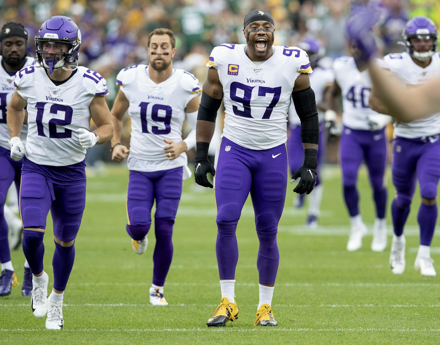 Minnesota Vikings' Everson Griffen (97). ] CARLOS GONZALEZ &#x2022; cgonzalez@startribune.com &#x2013; Green Bay, WI &#x2013; September 15, 2019, Lambeau Field, NFL, Green Bay Packers vs. Minnesota Vikings