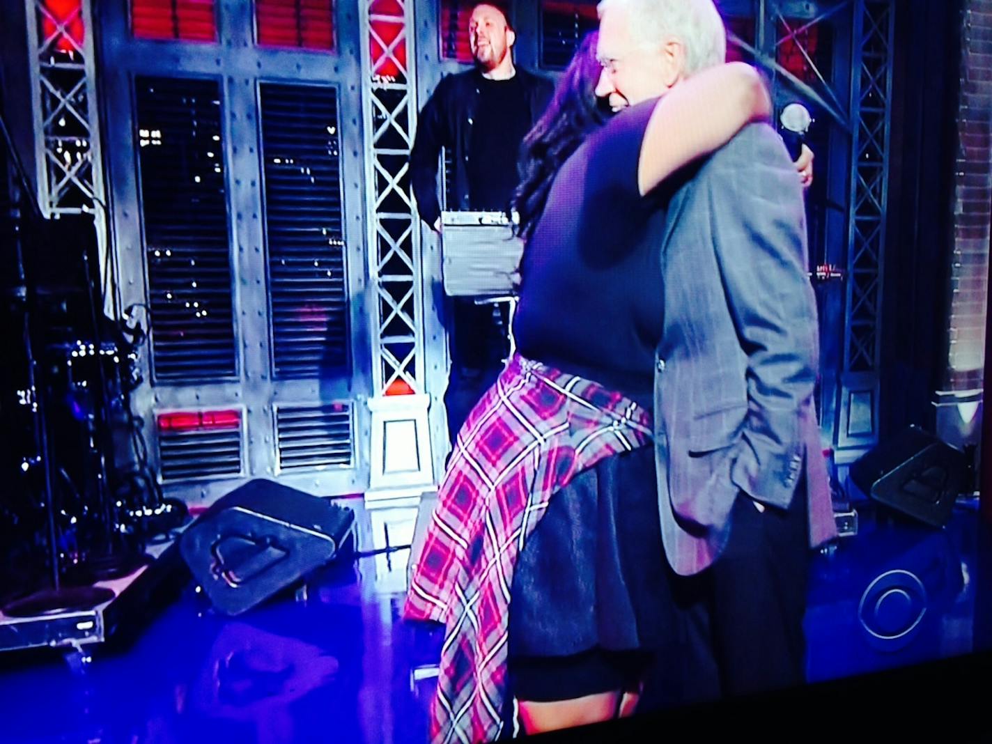 Lizzo going in for the thrill with David Letterman.