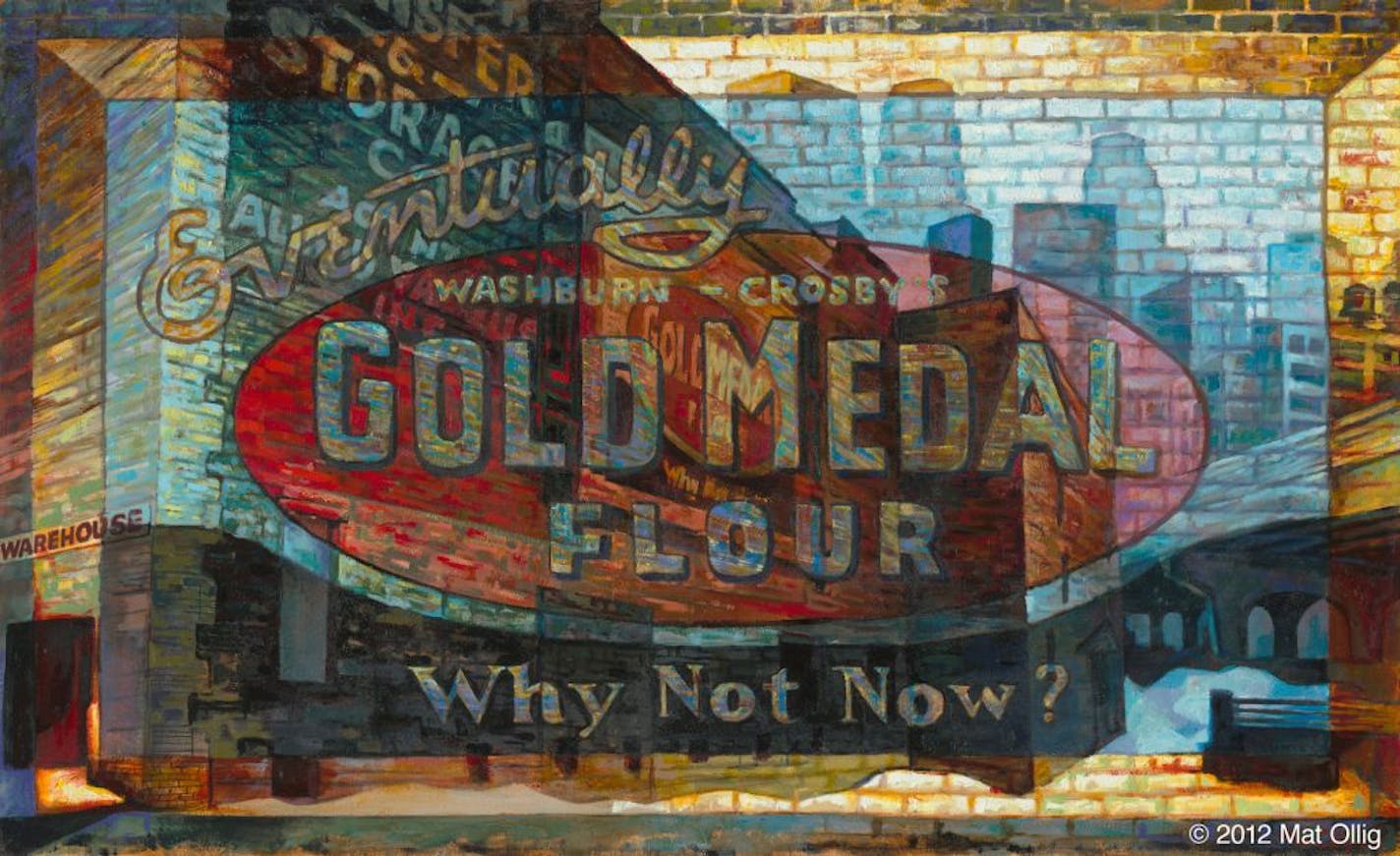 Mat Ollig's "Gold Medal Flour" painting was placed in 250 rooms at the Hyatt as part of a push to give the hotel a local flavor.