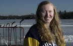 Grace Zumwinkle, Breck (Metro Player of the Year)at Gray's Bay on Lake Minnetonka February 12, 2017 in Minnetonka, MN.] Girls hockey All-Metro team an