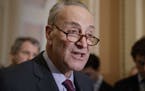 Senate Minority Leader Chuck Schumer of N.Y. speaks with reporters about his opposition to Supreme Court nominee Neil Gorsuch, Tuesday, March 21, 2107