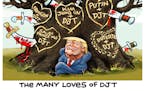 Sack cartoon: Trump's good friends around the world