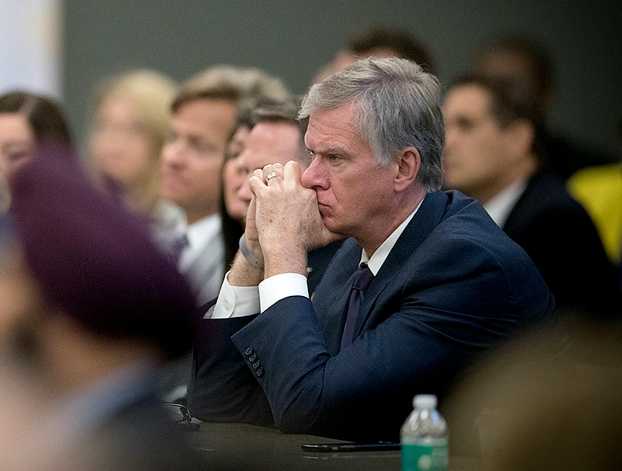 St. Paul Mayor Chris Coleman was among the many who came to listen to the Dalai Lama as he participated in a panel discussion at Starkey Hearing Technologies, Friday, June 23, 2017 in Eden Prairie, MN.