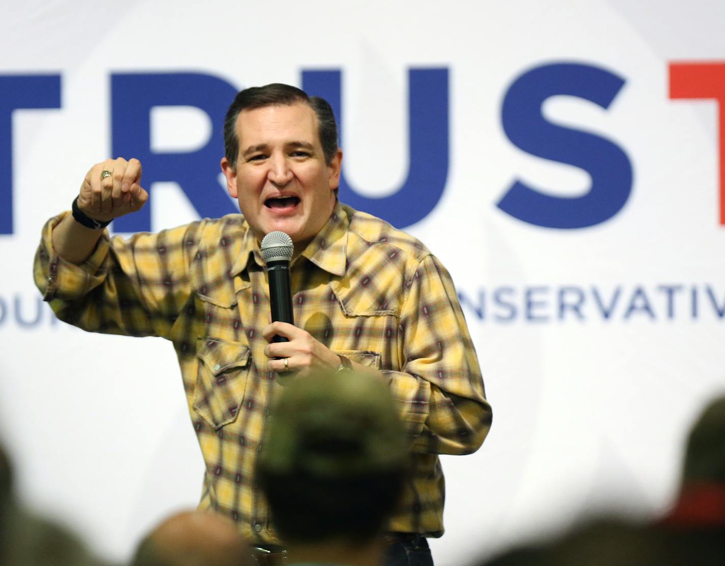 On Harriet Island Pavilion in St. Paul, Ted Cruz made a campaign touting his conservative credentials to Minnesotans.