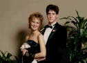 The author, at left, and her prom date in 1986.