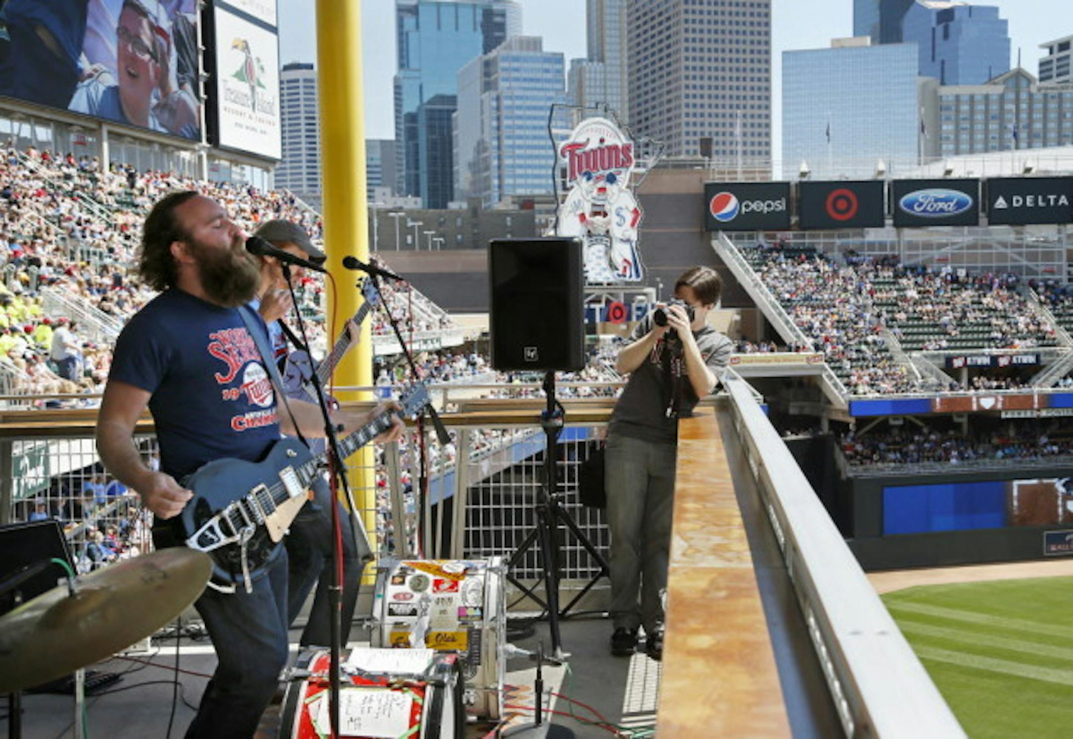 The 4onthefloor was one of the first bands to play the Twins' Midwest Music Showcases last summer at Target Field. / Brian Peterson, Star Tribune