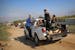 Palestinian militants drive back to the Gaza Strip with the body of Shani Louk, a German-Israeli dual citizen, during their cross-border attack on Isr