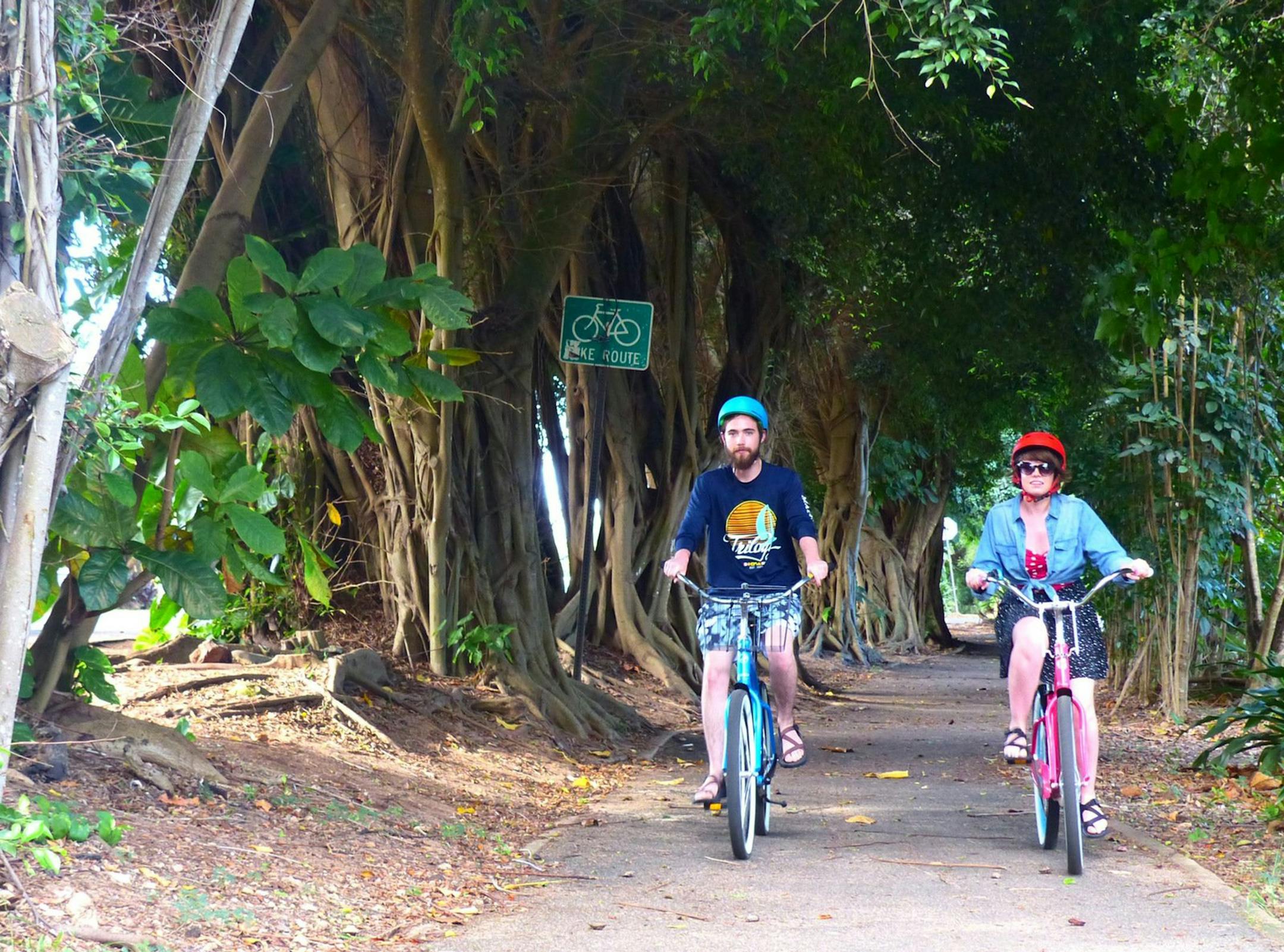 Rented cruiser bikes and a paved bike path are a great way to get around on Oahu's North Shore. (Brian J. Cantwell/Seattle Times/TNS)