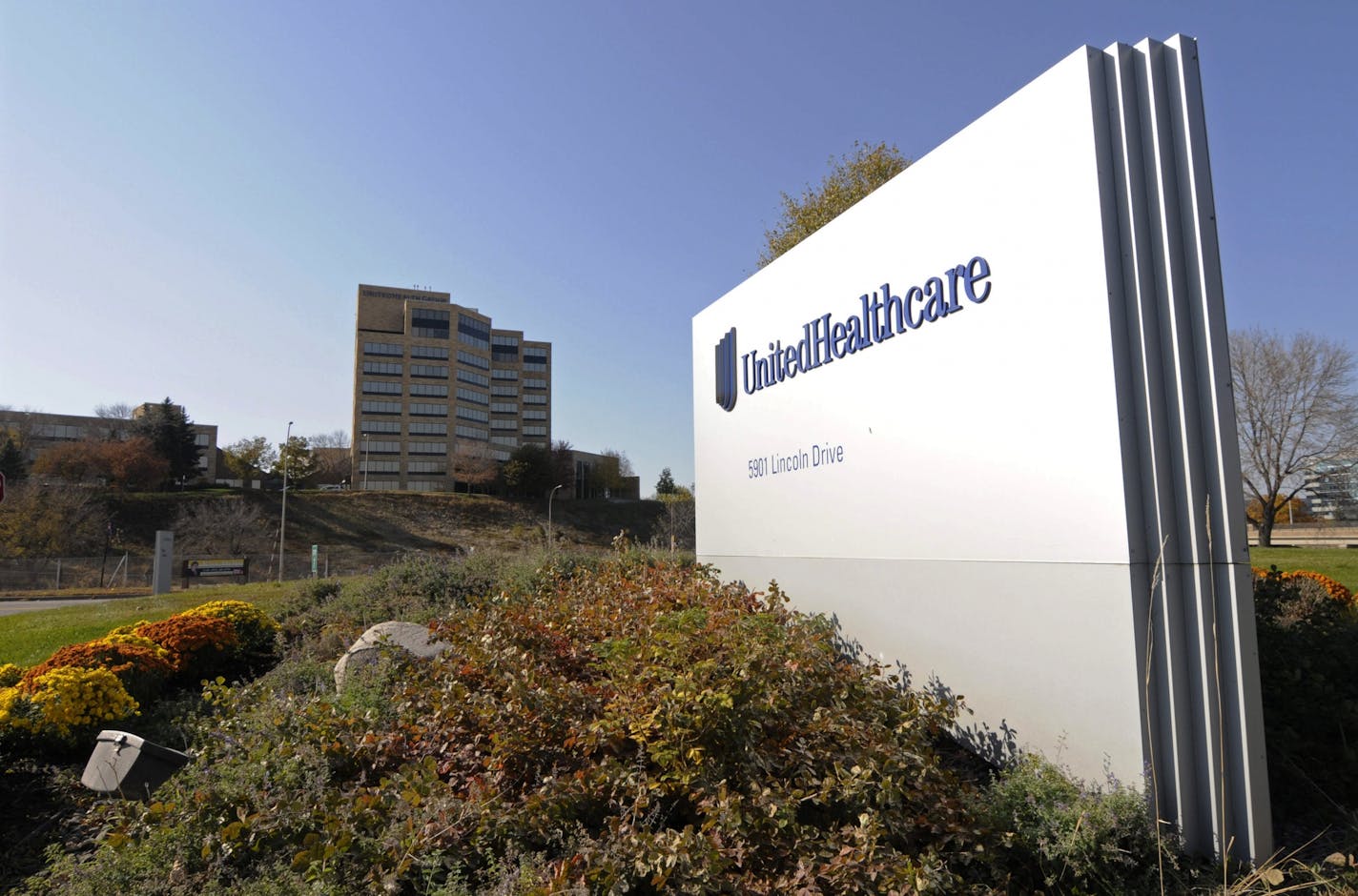 FILE - This Tuesday, Oct. 16, 2012, file photo, shows a portion of the UnitedHealth Group Inc.'s campus in Minnetonka, Minn. UnitedHealth Group Inc. said Friday, Dec. 22, 2017, that it will start an offer the following week to buy all outstanding shares of Empresas Banmedica, a health care provider and insurer that operates in Chile, Columbia and Peru. UnitedHealth Group Inc. expects to complete the deal in the first quarter of 2018.