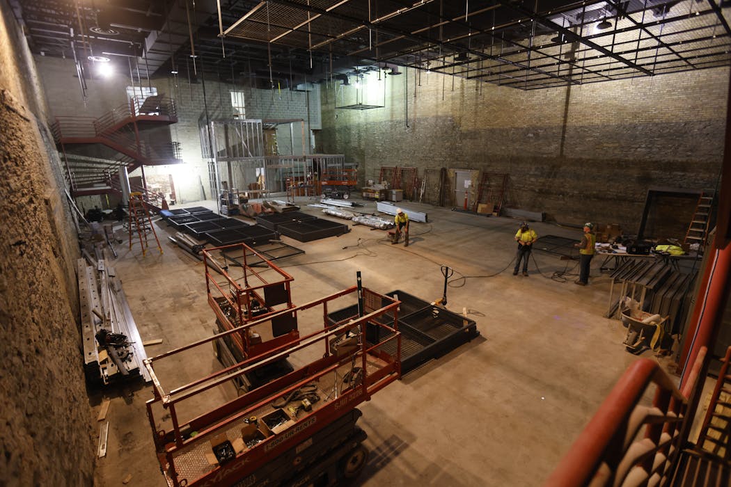 Construction workers have been renovating the historic warehouse that was first turned into an experimental theater space by the Guthrie in 1988.