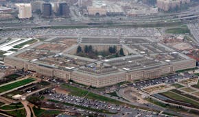 In this March 27, 2008, file photo, the Pentagon is seen in this aerial view in Washington.