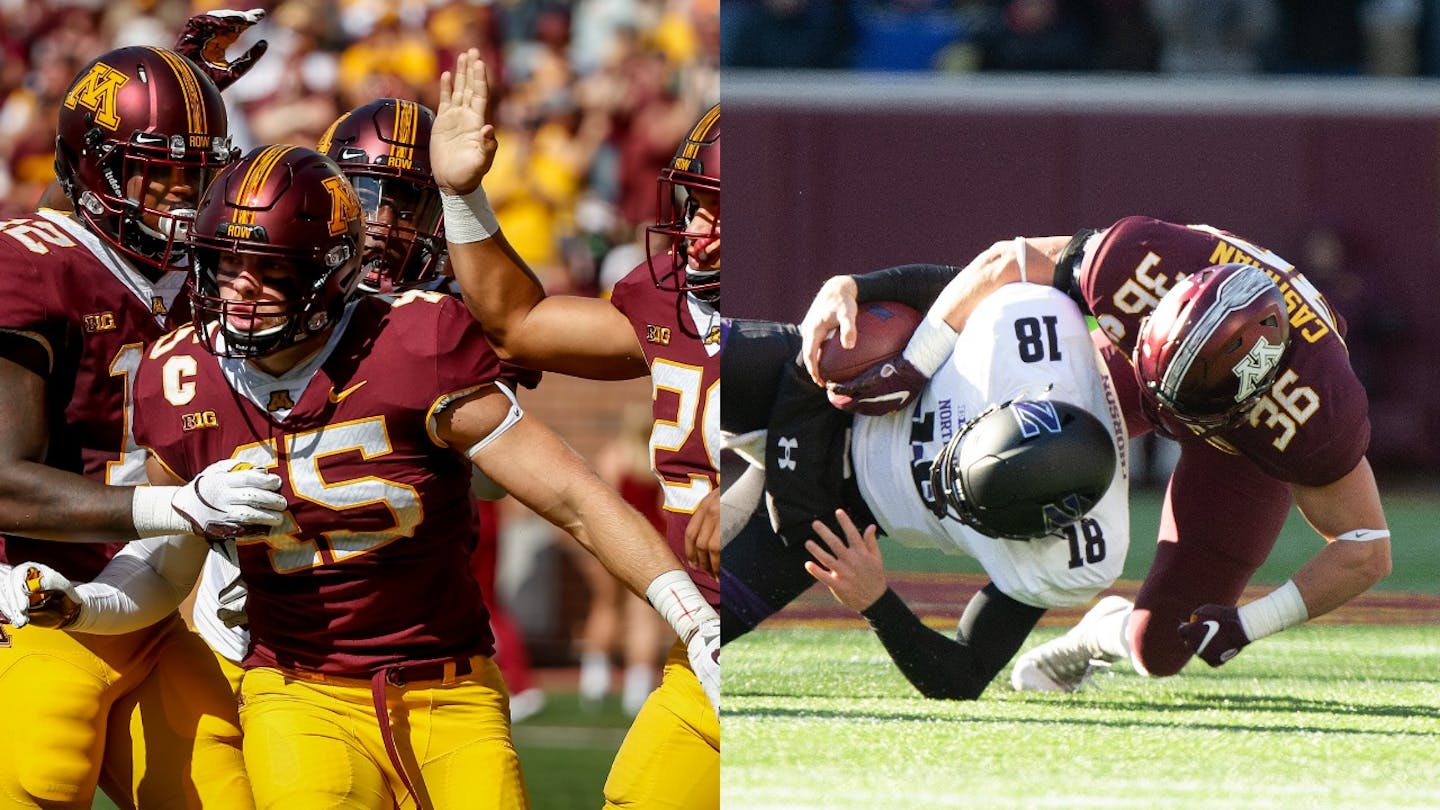 Gophers defensive end Carter Coughlin (left) and linebacker Blake Cashman (right) earned second-team All-Big Ten honors, and four teammates received honorable mention, the conference announced Tuesday.