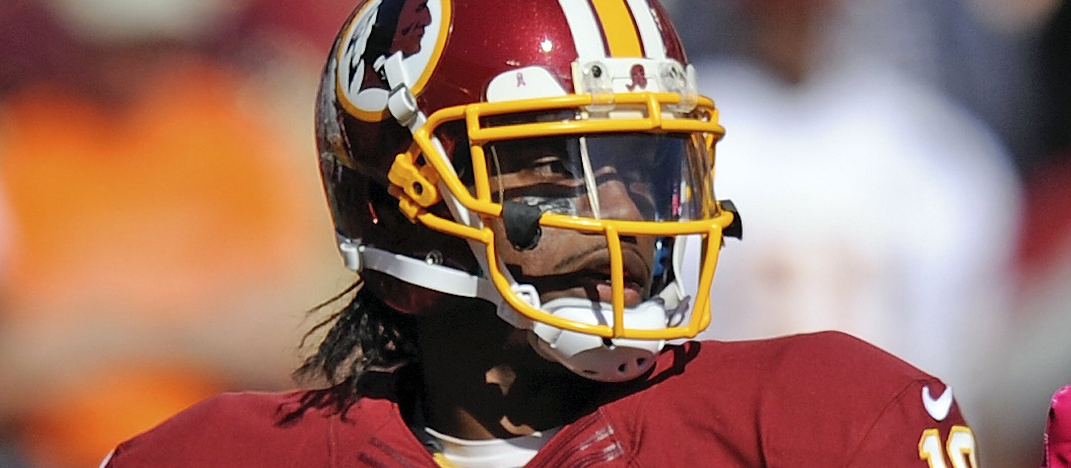Washington Redskins quarterback Robert Griffin III passes the ball during the first half of a NFL football game against the Chicago Bears in Landover, Md., Sunday, Oct. 20, 2013. (AP Photo/Nick Wass)