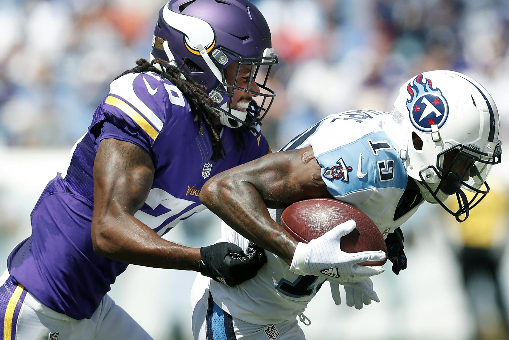 Vikings cornerback Trae Waynes made his second career start Sunday against the TItans.