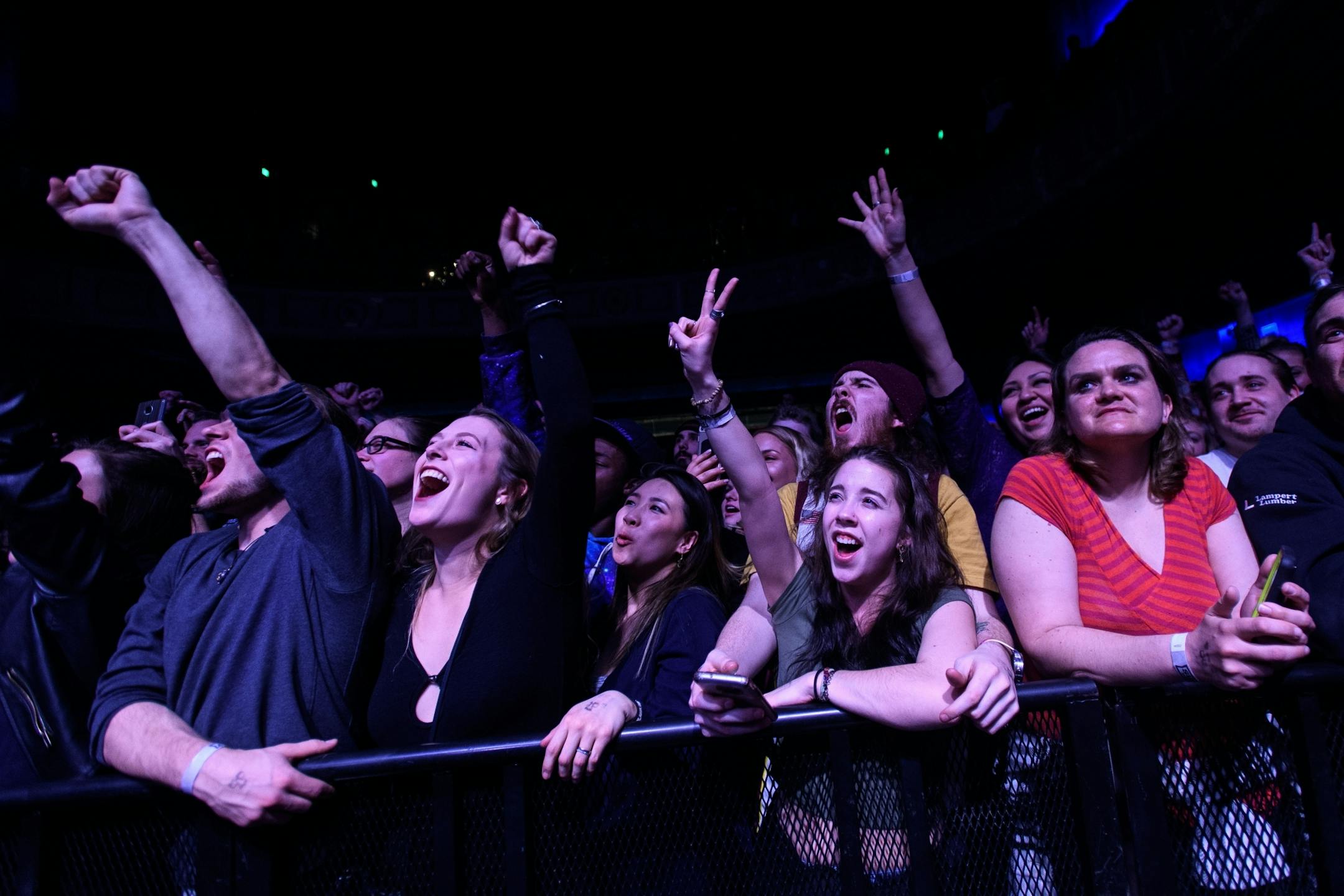Fans cheered as Atmosphere performed Friday night at the Palace Theatre.