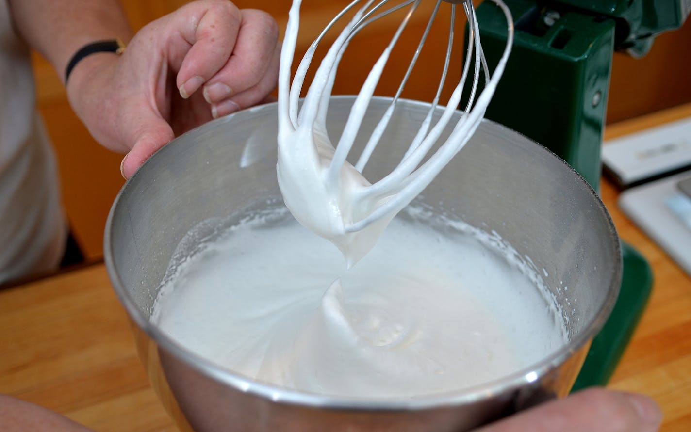 Mix the egg whites and sugar to a peak. ] (SPECIAL TO THE STAR TRIBUNE/BRE McGEE)