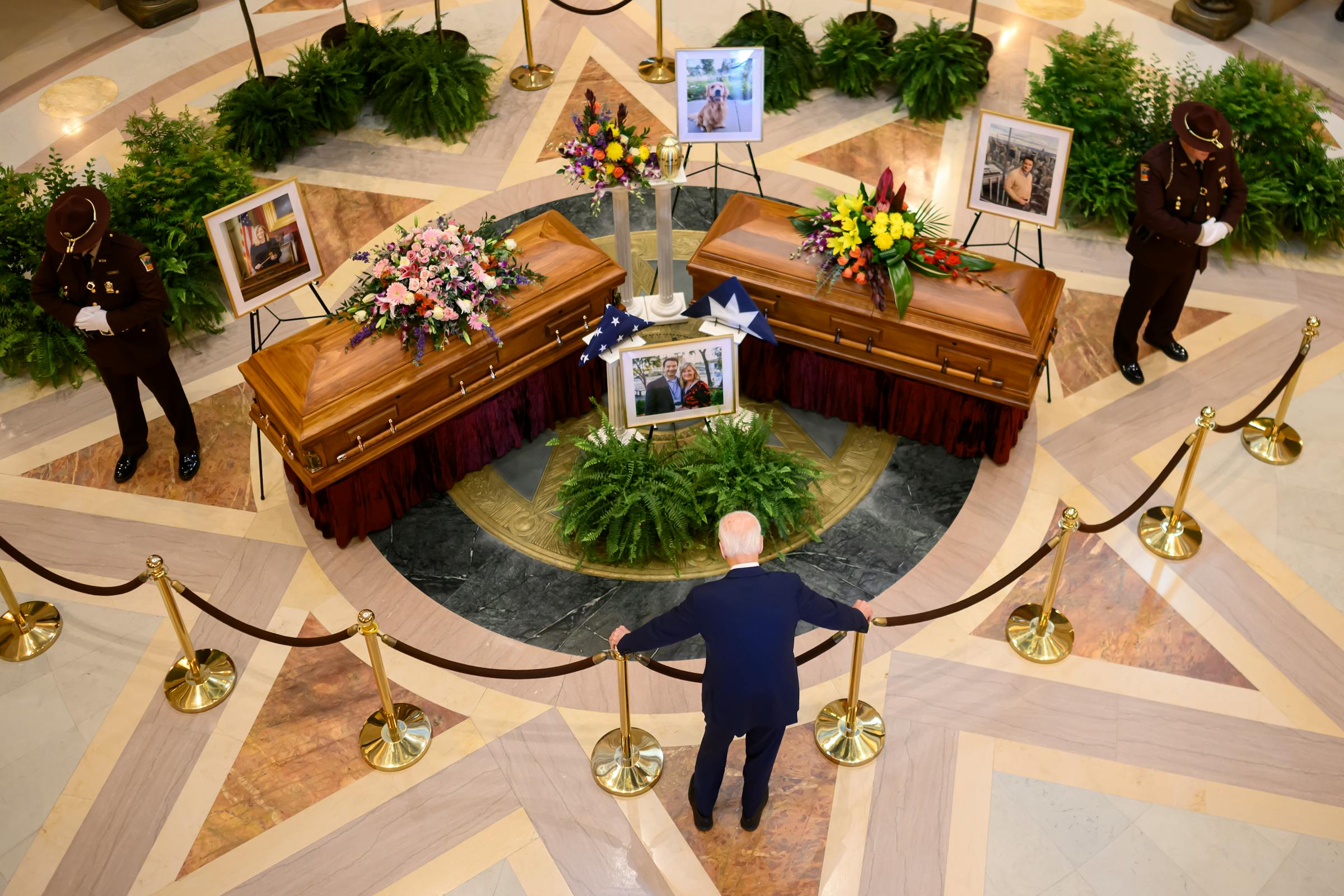 Joe Biden visits Minnesota Capitol to honor Melissa and Mark Hortman