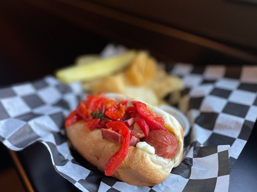 Litt’s food menu includes loaded hot dogs, burgers, pretzel sticks and more munchie-friendly fare.