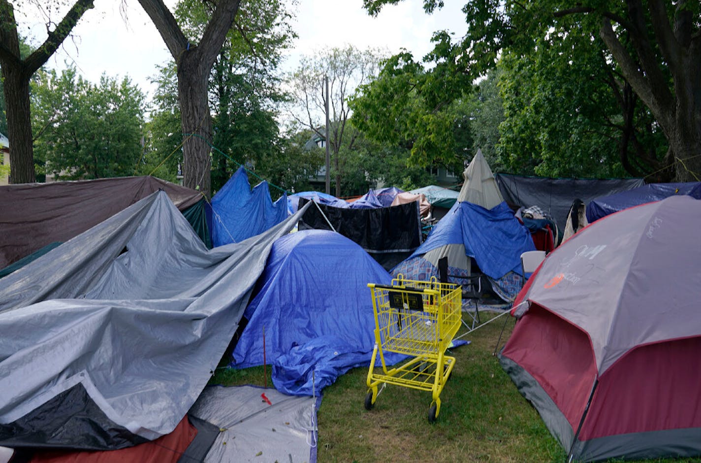 The Powderhorn Park homeless encampment has grown to an estimated 800 people, and crime is spreading through the tent community and the neighborhood.