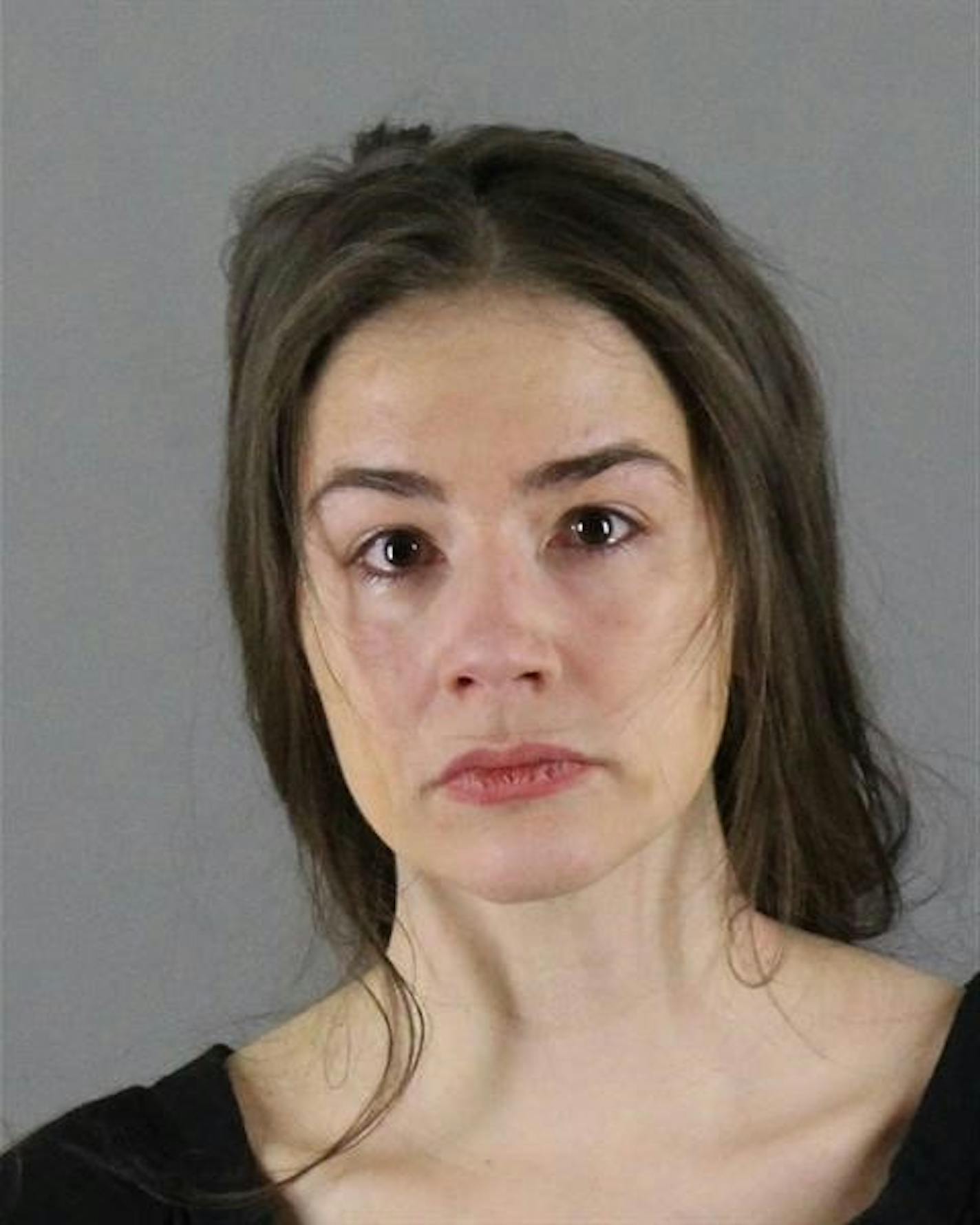 Danielle Stella in a police photo taken after her April arrest in Bloomington.