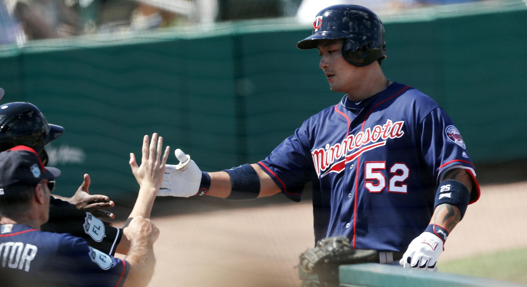Minnesota Twins' Byung HoPark (52) has six home runs this spring.