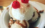 A beer-infused frozen custard and caramel sundae at Lakefront Brewery caps a meal.