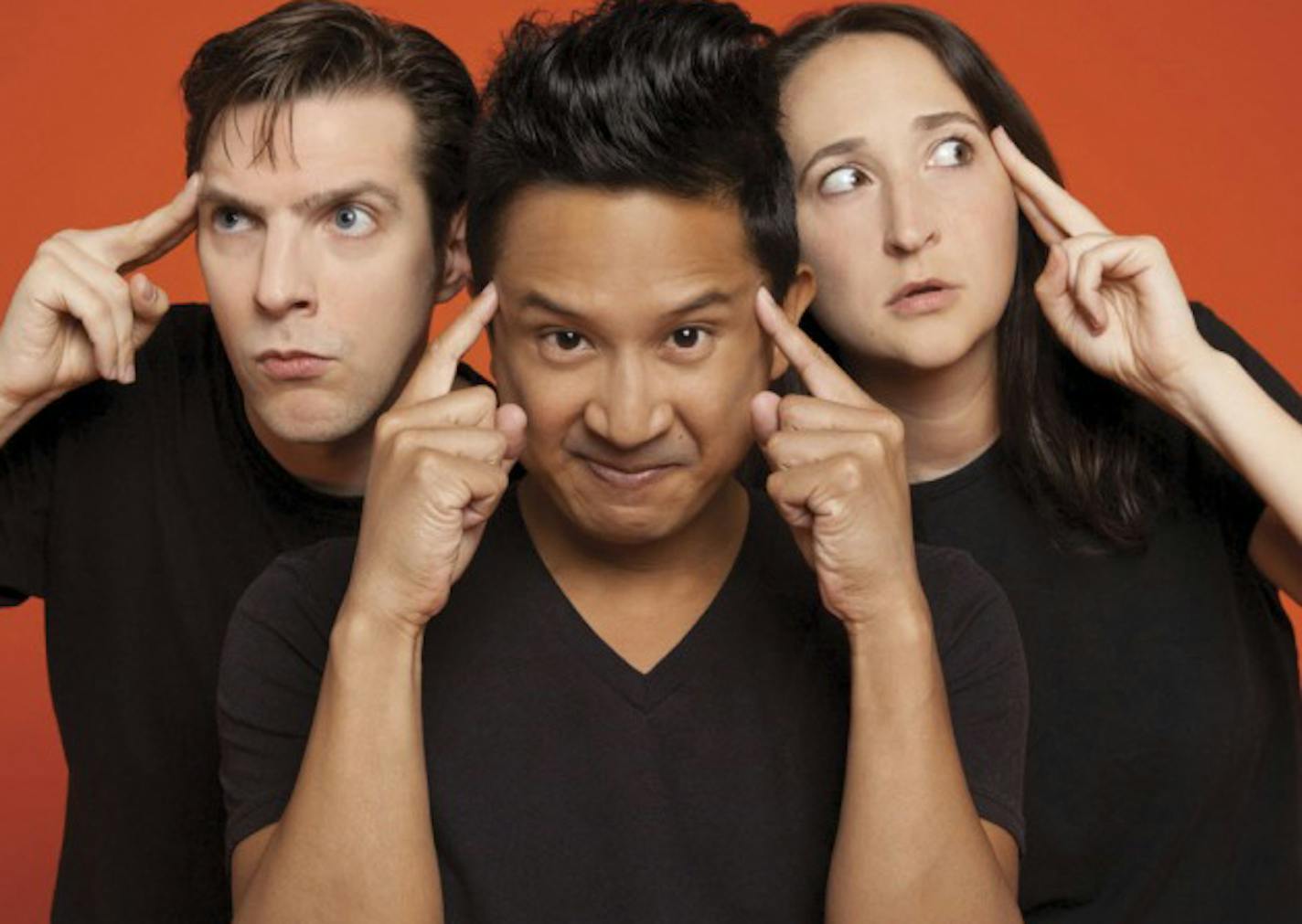 Joseph Scrimshaw, left, Randy Reyes and Mo Perry performed in "Brain Fighters," the top seller at the Minnesota Fringe Festival.