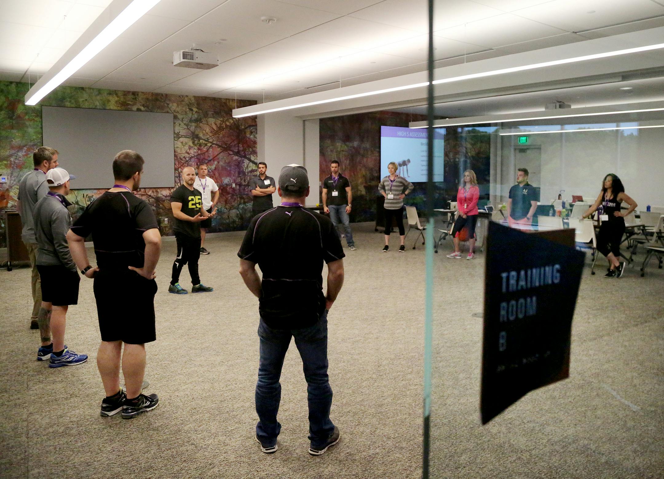 Self Esteem is the new brand for Anytime Fitness and it's employees consider it a top work place and the dining area and one of several training rooms were seen Tuesday, June 6, 2017, at the Self Esteem headquarters in Woodbury, MN.] DAVID JOLES ï david.joles@startribune.com Self Esteem is the new brand for Anytime Fitness and it's employees consider it a top work place