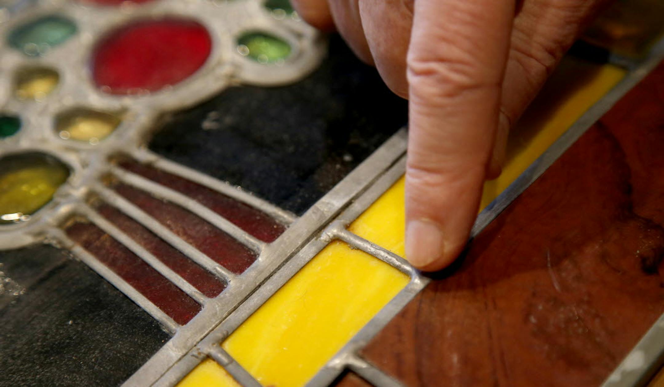 Detail of stained-glass window