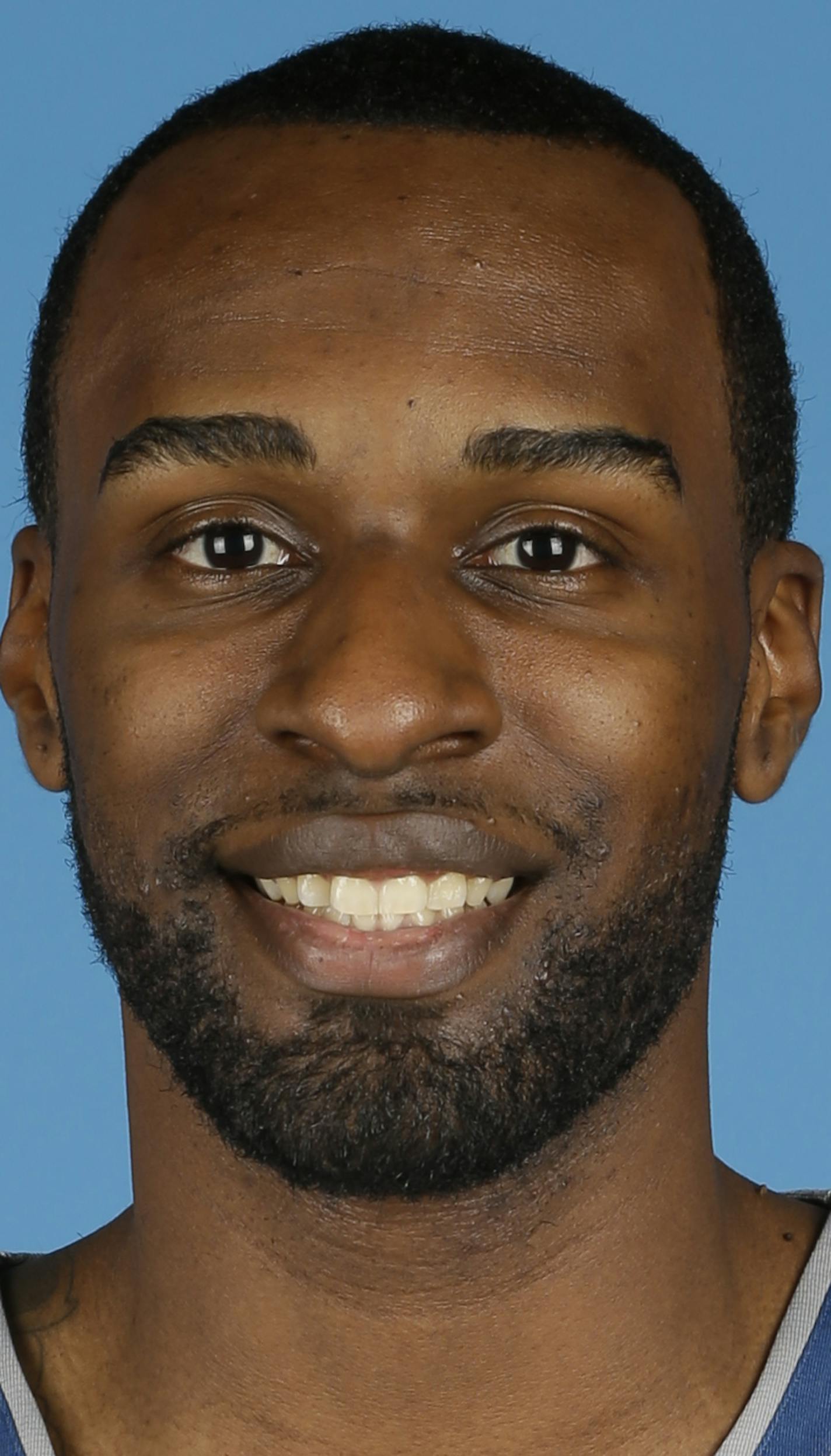 Minnesota Timberwolves' Shabazz Muhammad poses for the NBA basketball team's media day, Monday, Sept. 30, 2013, in Minneapolis. (AP Photo/Jim Mone) ORG XMIT: MP10