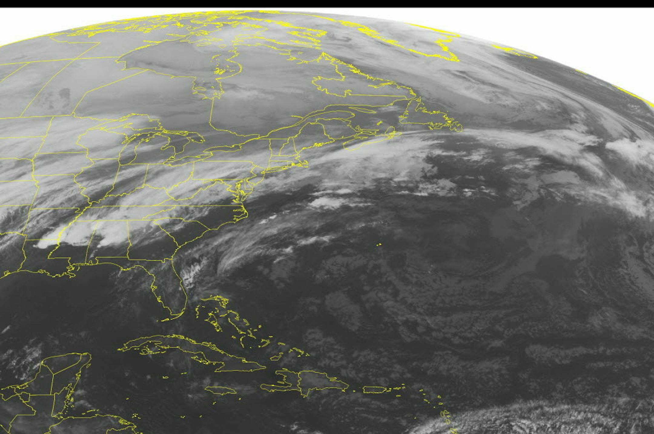 This NOAA satellite image taken Saturday, Dec. 26, 2015, at 12:45 a.m. EST shows a large area of snow that is covering most of the Northern Plains and Upper Midwest.