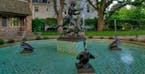 The bronze sculpture “Indian Hunter and His Dog,” by Paul Manship, at Cochran Park in St. Paul.
