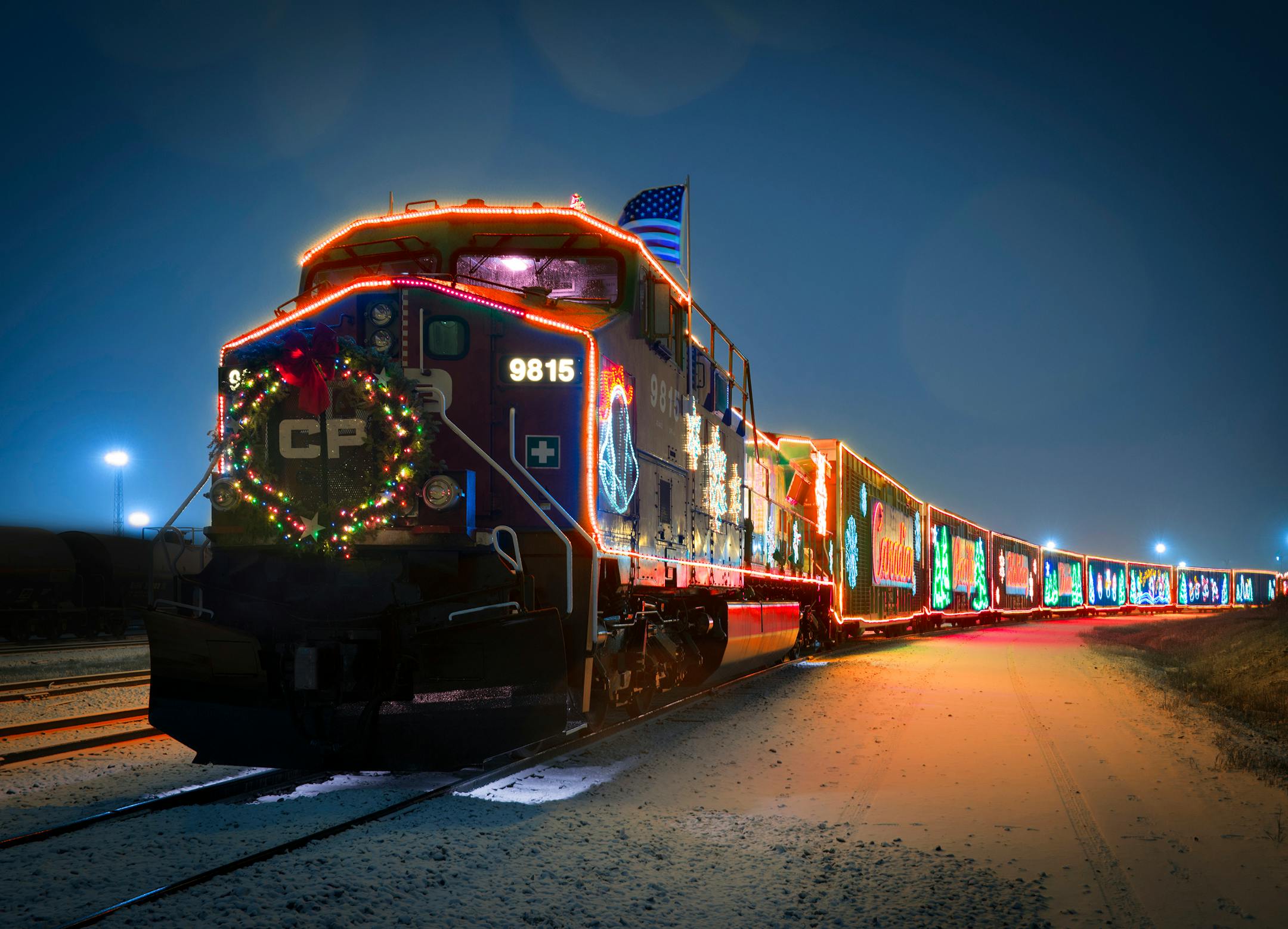 The Canadian Pacific Holiday Train makes its only stop in the west metro suburbs with a stop in Loretto on Dec. 13, 2014. Photo submitted by Canadian Pacific. ORG XMIT: MIN1411171304490963