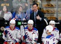 Then-Rangers coach David Quinn gestured from the bench during a game in January 2019. Quinn, a former first-round pick of the North Stars, was named t